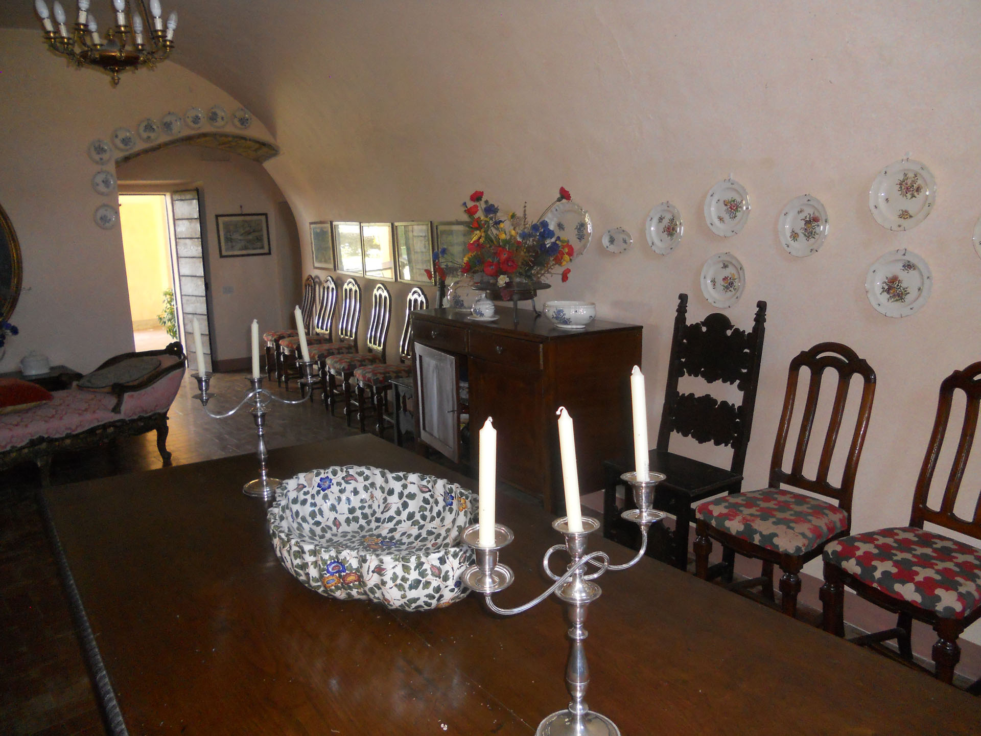 Sala delle colazioni della casa in Franciacorta